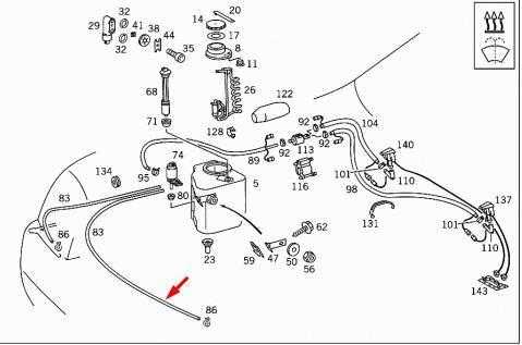 Mercedes-Benz R129 priekinis kairės pusės priekinio stiklo plovimo purkštukas originalus A12986001477007