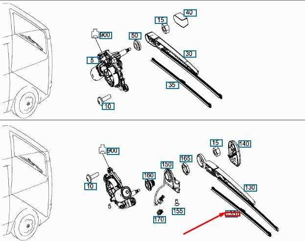 Mercedes Benz Ruitenwisserblad Vito Metris MarcoPolo Originalus A4478203400