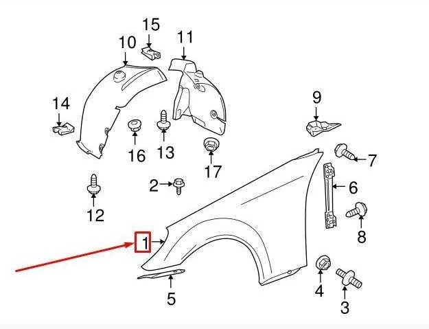 Mercedes Benz SLK 200 280 350 Spatscherm Voor Originalus A1718800406
