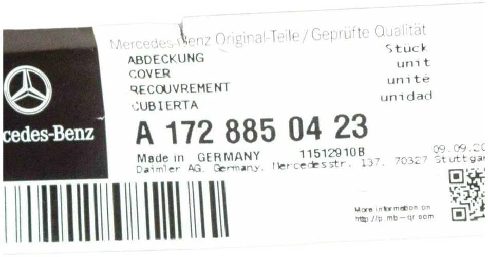 Mercedes Benz Slk 250 SLC 250 d Afdeking Bumper Originalus A1728850423