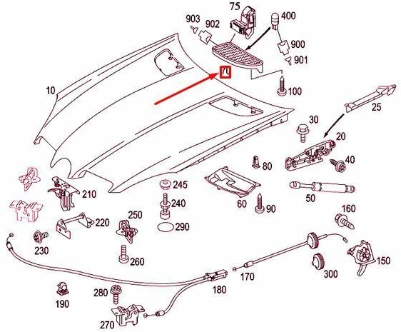 MERCEDES-BENZ SLK R171 Priekinis Dešinysis Apsauginis Grotelės A1718800485 NAUJAS ORIGINALUS