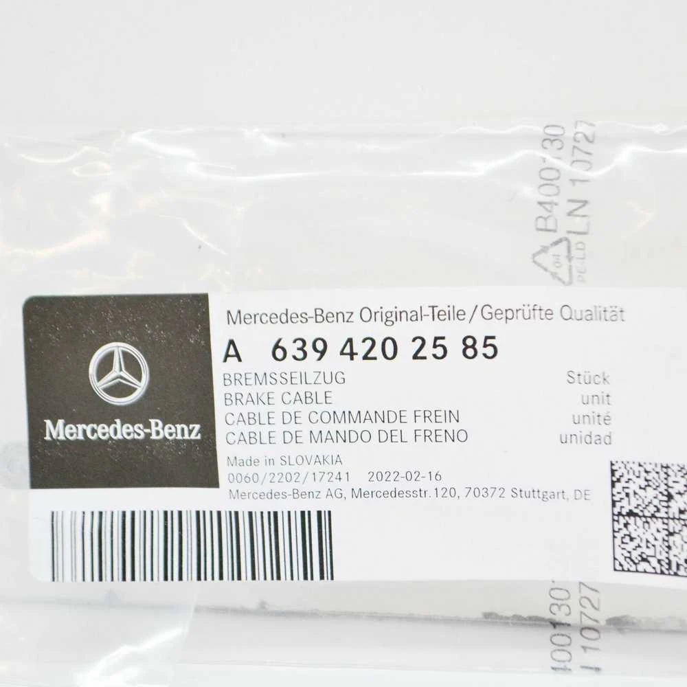 MERCEDES BENZ Stovėjimo Stabdžio Atleidimo Trosas MERCEDES BENZ 109 111 114 CDI BLUETEC 4x4 Originalus A6394202585