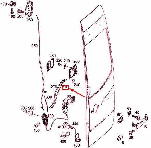 Mercedes Benz VERRIEGELUNG LOCK 209 309 411 CDI FHS FHL Kasten Kombi Originalus A9067601540