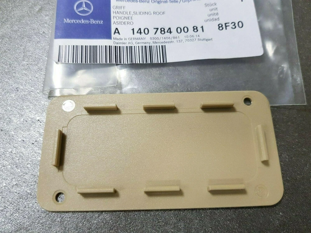 Mercedes-Benz W140 S C140 CL vidinės stogo slankiojančios durys rankena A14078400818F30