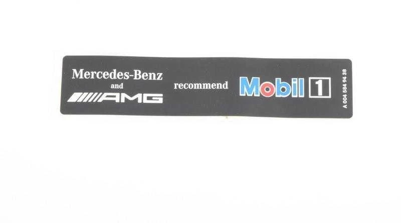 Mercedes-Benz W164 AMG logotipas Mobil1 Oil lipdukas etiketė Originalus A0045849438