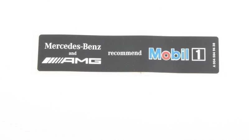 Mercedes-Benz W164 AMG logotipas Mobil1 Oil lipdukas etiketė Originalus A0045849438