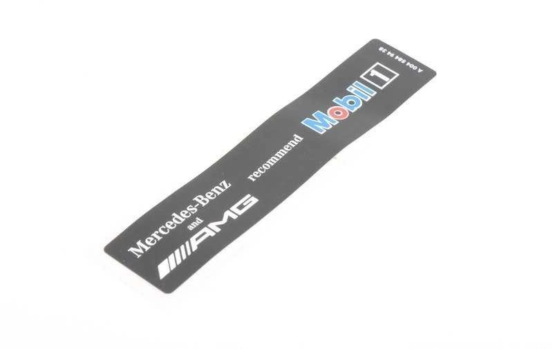 Mercedes-Benz W164 AMG logotipas Mobil1 Oil lipdukas etiketė Originalus A0045849438