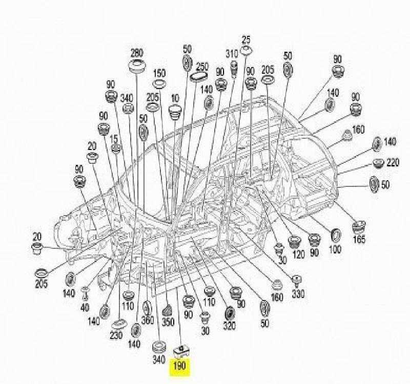 "Mercedes-Benz W203" domkrato padėklo atrama originalus A2039970186