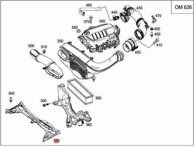 "Mercedes-Benz W205" šalto oro įsiurbimo sistema originali A2055000055