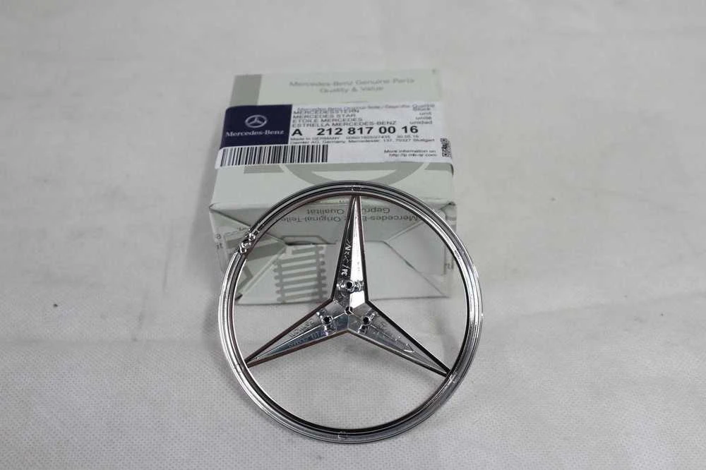"Mercedes-Benz W212 Estate" galinio bagažinės dangčio ženkliukas "Star" originalus A2128170116