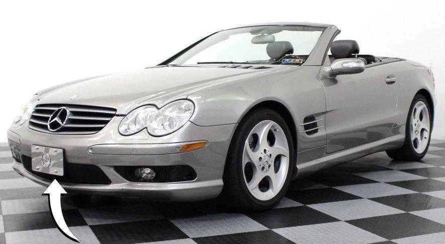 Mercedes Benz SL 350 500 500 Bamperio centro apatinės grotelės Originalus A2308850223