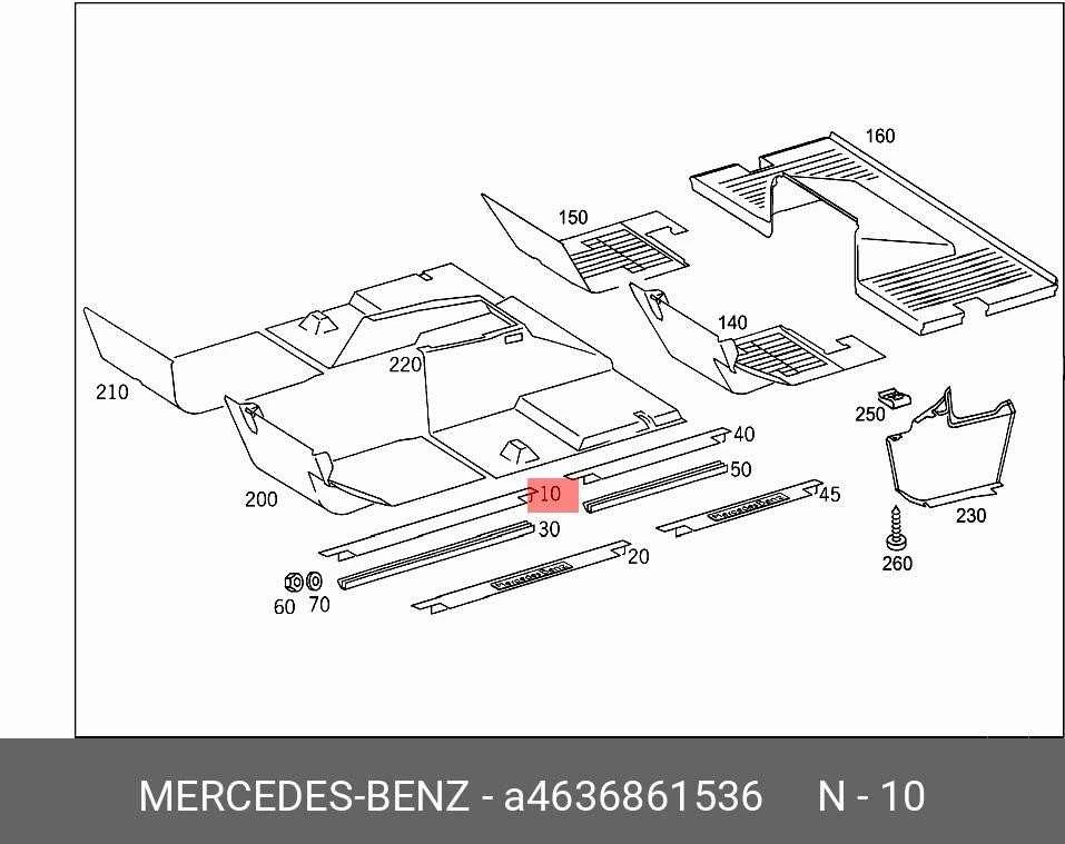 Mercedes Benz W463 Durų Slenksčių Plokštelės Originalus A46368615369051