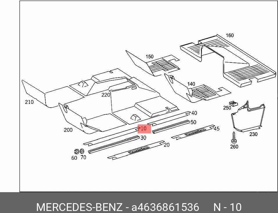 Mercedes Benz W463 Durų Slenksčių Plokštelės Originalus A46368615369051