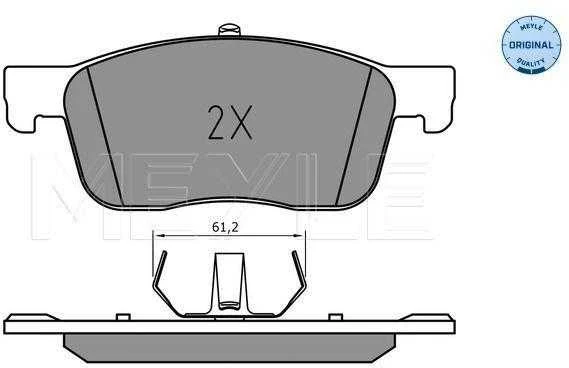 Meyle TOYOTA PEUGEOT OPEL stabdžių trinkelių rinkinys, diskinis stabdys SU001B3530 1673597480 1678168280