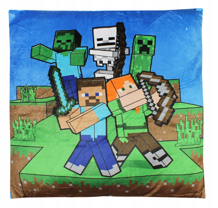 "Minecraft" dekoratyvinė pagalvėlė su nuimamu užvalkalu (35x35cm)