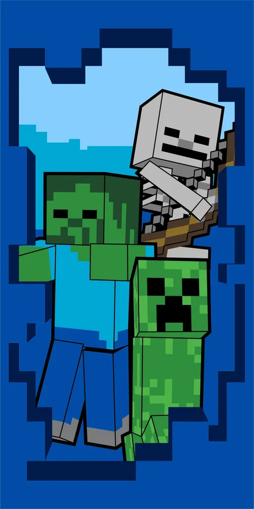 Minecraft Beware Vaikiškas rankšluostis, 70x140 cm