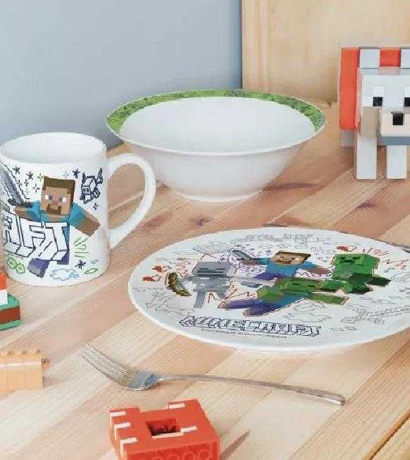 "Minecraft" porcelianinių indų rinkinys dovanų dėžutėje