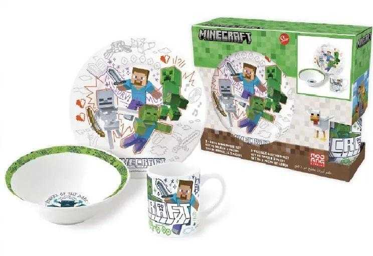 "Minecraft" porcelianinių indų rinkinys dovanų dėžutėje