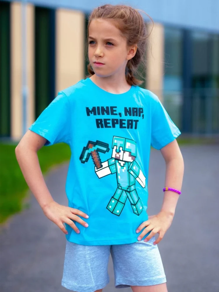 MINECRAFT šortų ir marškinėlių komplektas