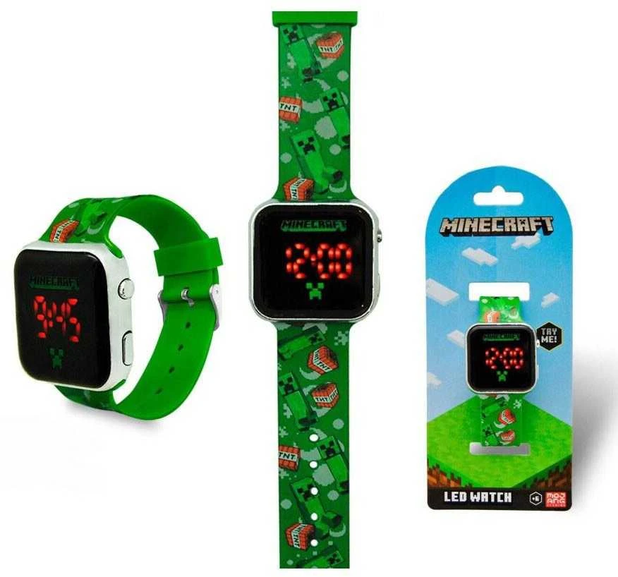 Kids Licensing Minecraft LED Laikrodis