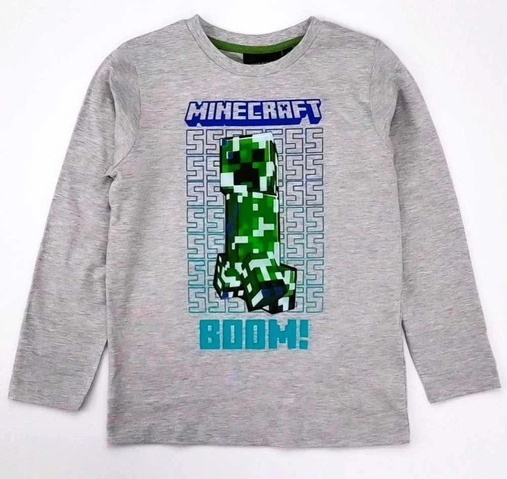 "Minecraft" vaikiški marškinėliai ilgomis rankovėmis