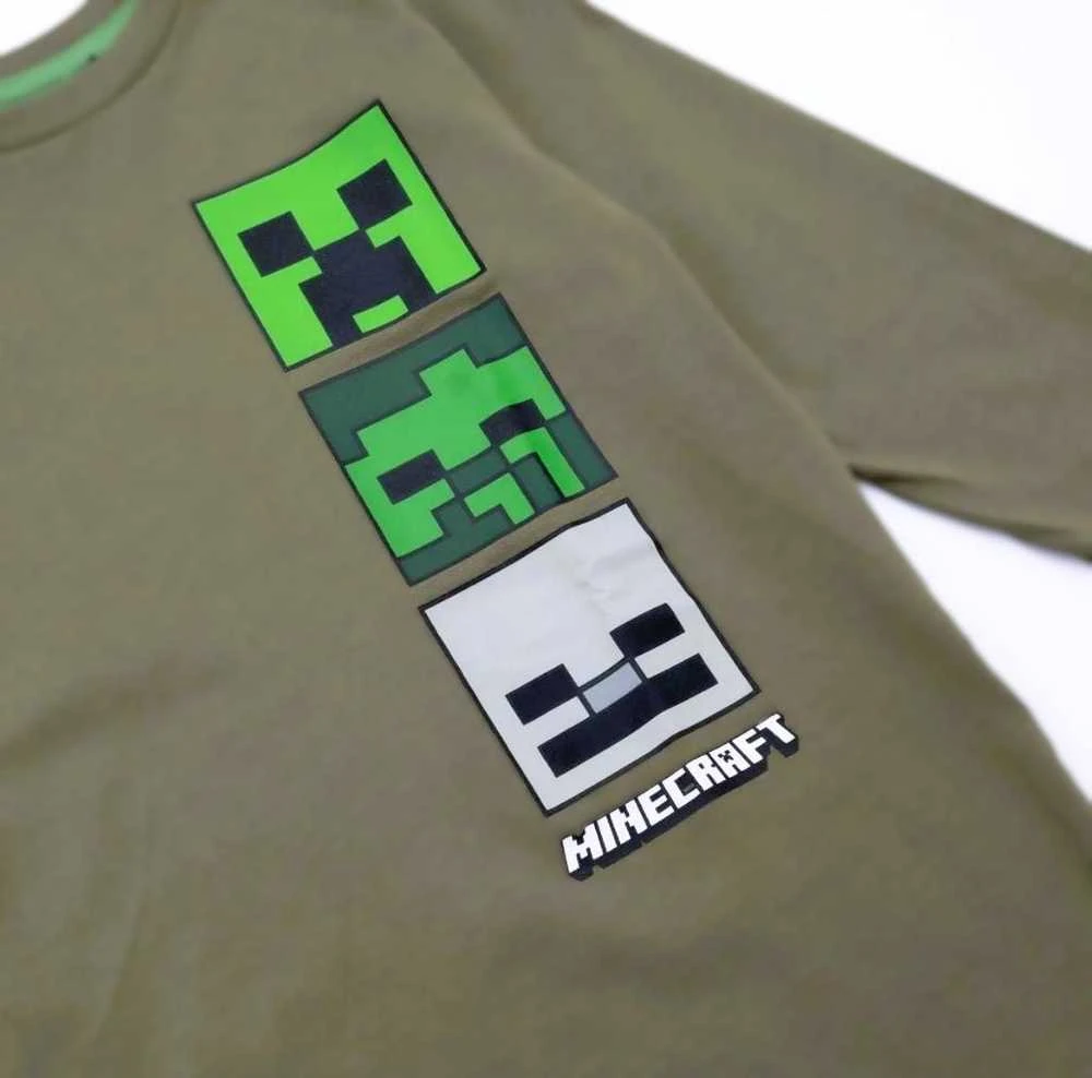 "Minecraft" vaikiški marškinėliai ilgomis rankovėmis