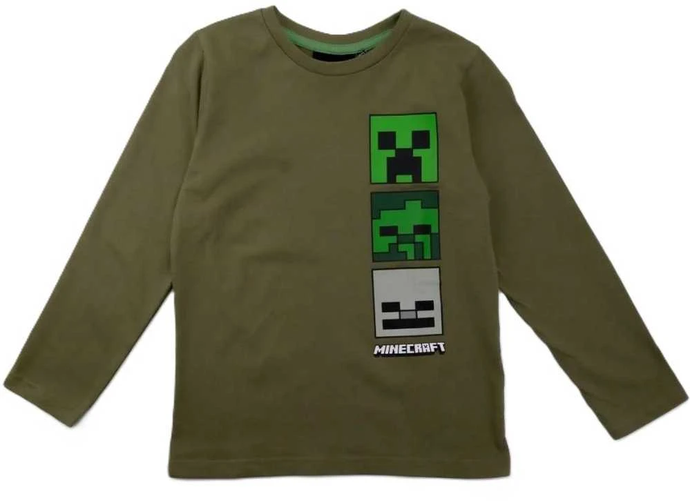 "Minecraft" vaikiški marškinėliai ilgomis rankovėmis