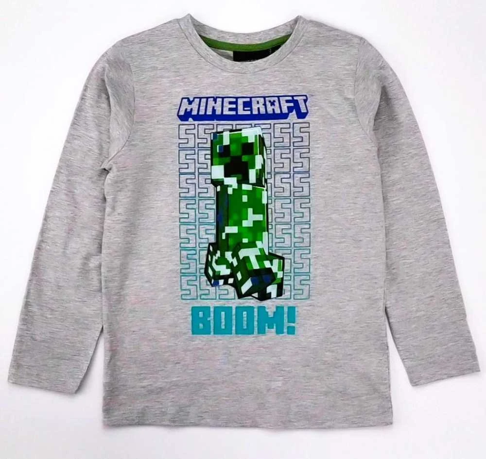 "Minecraft" vaikiški marškinėliai ilgomis rankovėmis