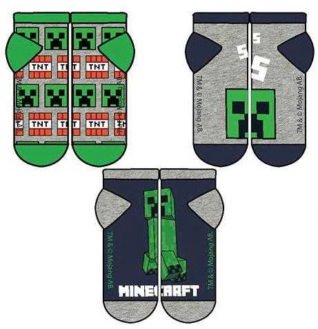 "Minecraft" vaikiškos kojinės 23/26, 3 poros