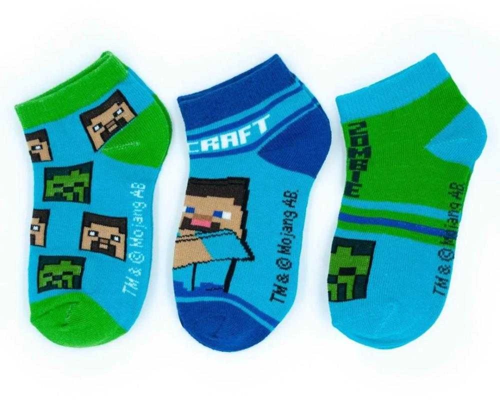 "Minecraft" vaikiškos kojinės 27/30, 3 poros