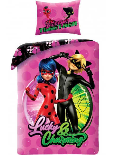 Miraculous Ladybug Patalynės komplektas mergatėms Stebuklingoji Boružėlė, 200 x 140 cm