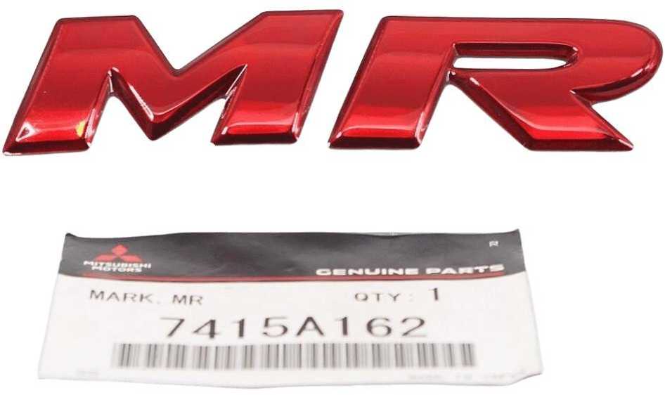 Mitsubishi Electric Mitsubishi Lancer Evolution MR Galinės Emblema 2010-2013 Originalus 7415A162