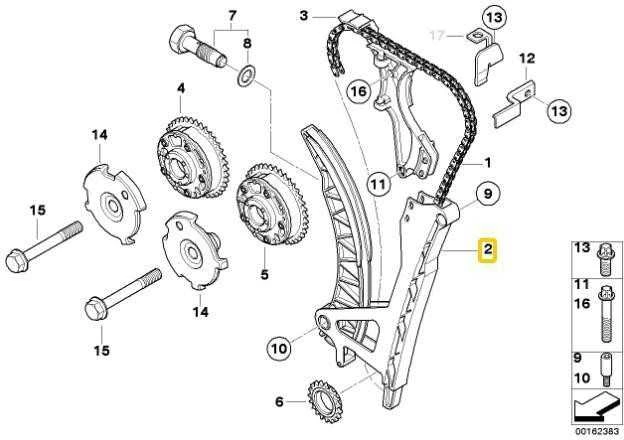NAUJA AUTENTIŠKA OEM BMW E46 E60N E81 E82 Grandinės įtempėjas ir vedlio bėgelis 11317512520