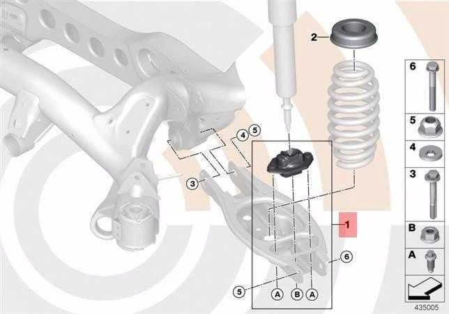 NAUJA OEM BMW E81 E82 E87 E90 Gumos Montavimo Šoko Sugerdinimo Remonto Rinkinys 33522406287
