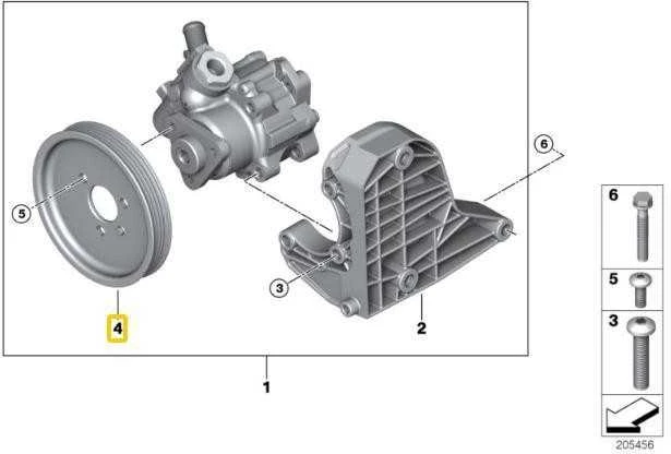 NAUJA OEM BMW E90 E90N E91 E91N E92 E93 vairo siurblio ratukas 32427793983