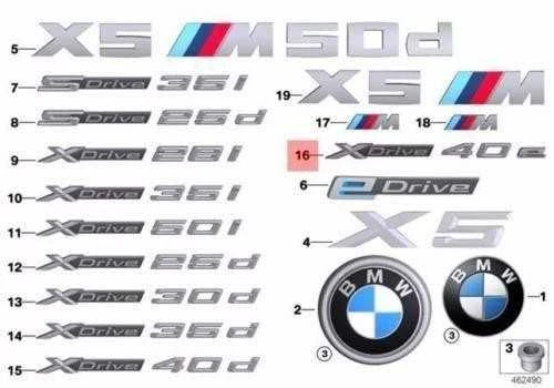 NAUJA OEM BMW F15 Priekinės Durys X Drive 40e Emblema Ženklelis Logotipas 51147358545