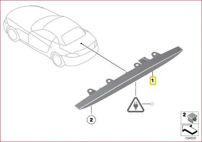 NAUJA OEM Originali 3-ioji LED Stabdymo Šviesa BMW Z4 E89 2009-2013 63257191765