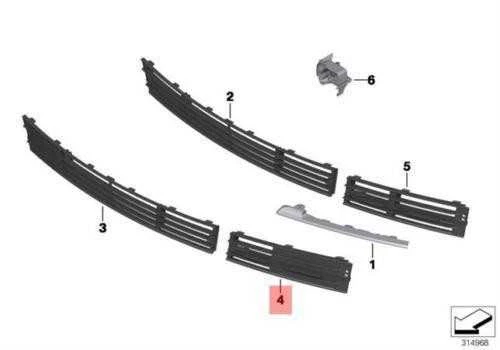 NAUJA OEM Originali BMW 7 Serija F01 F02 Priekinė Iš dalies Uždaryta Grotelė Kairė 51117295267