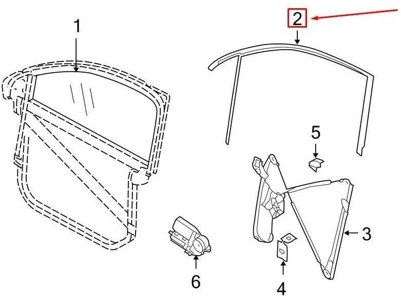 NAUJA OEM PORSCHE CAYENNE 9PA PRIEKINĖ KAIRĖ DURŲ LANGO KANALAS 95553143101 ORIGINALI