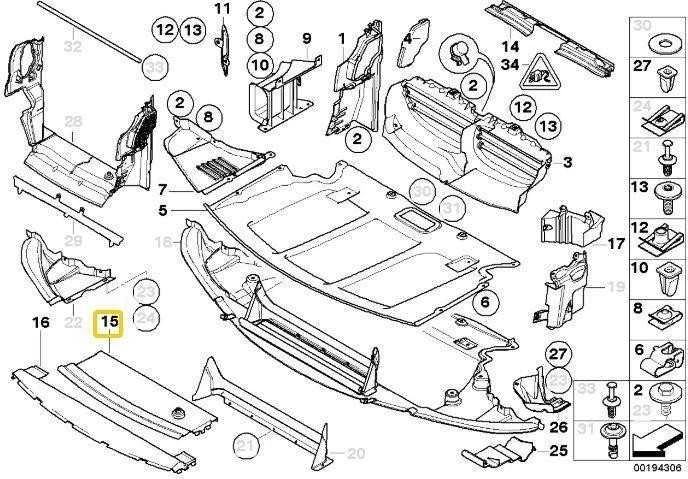 Naujas originalus BMW 5' E60 E61 M Sport priekinis centrinis apatinis oro kanalas 7897173 OEM