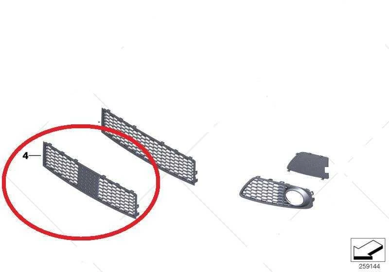 Naujas originalus BMW 5 serijos GT F07 LCI M Sport priekinis bamperio centrinis groteles 8050021