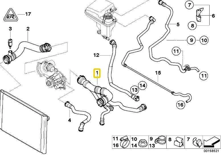 Naujas originalus BMW 7 serijos E65 E66 N73 radiatoriaus tiekimo žarna viršutinė 7508038 OEM