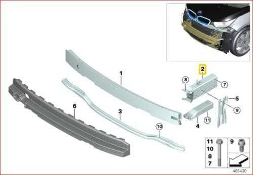 Naujas originalus BMW I3 serijos I01 priekinis deformatavimo elementas 7296852 OEM