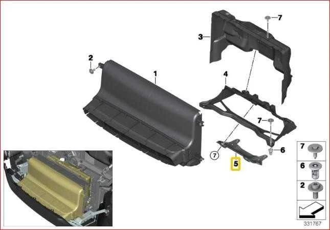 Naujas originalus BMW I3 serijos I01 šildymo oro kanalo aptakas 7305658 OEM