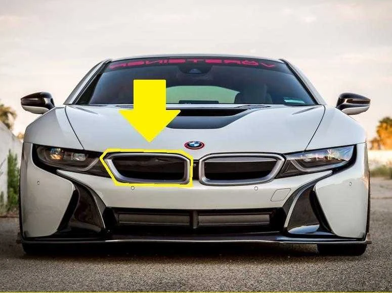 Naujas originalus BMW i8 L12 priekinis apdailos inksto grotelių dažytas pilkai dešinė 7370636 OEM