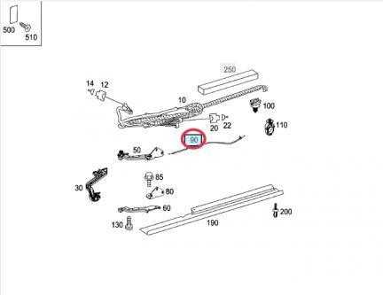 Naujas originalus MERCEDES BENZ SPRINTER 906 stumdomojo durų kabelių grandinė A9067603204 OEM