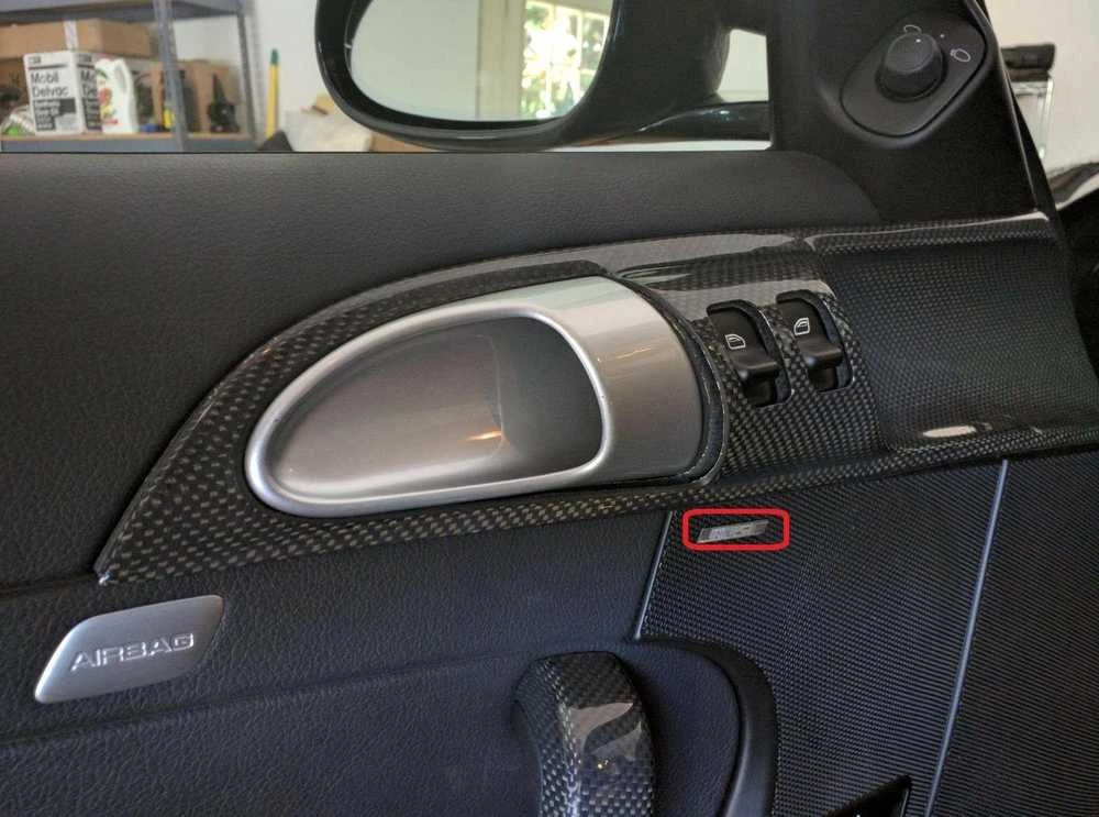 Naujas originalus PORSCHE 911 987 Cayman Boxster durų \"BOSE\" logotipo įrašas OEM