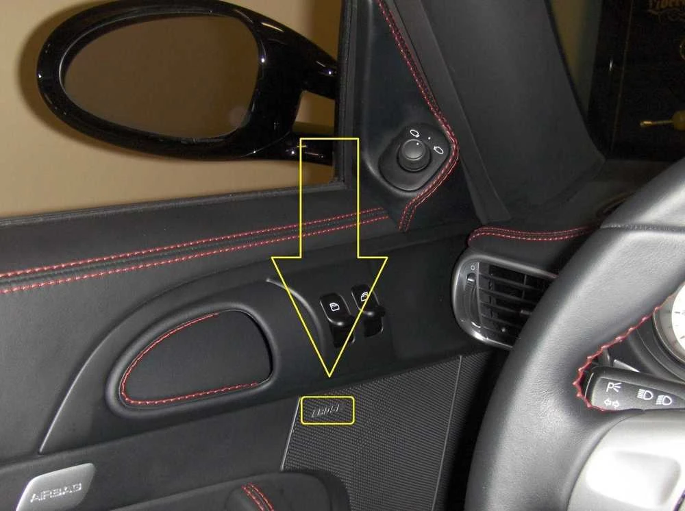 Naujas originalus PORSCHE 911 987 Cayman Boxster durų \"BOSE\" logotipo įrašas OEM