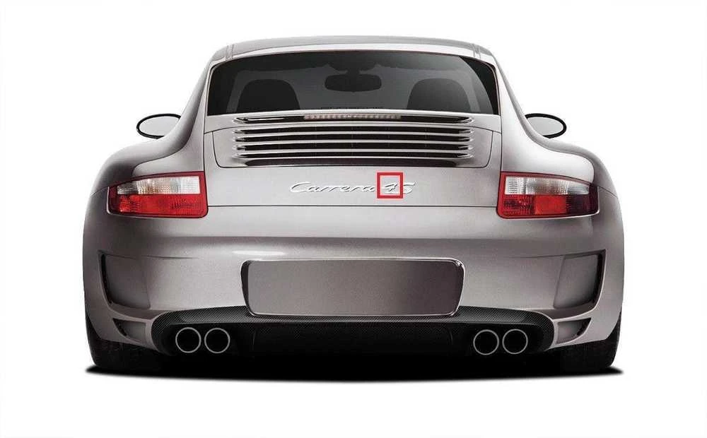 Naujas originalus Porsche 911 997 04-12 C4 C4S '4' užrašas sidabrinė decal 99755924101 OEM