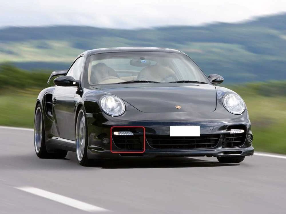 Naujas originalus PORSCHE 911 997 2-os kartos 09-12 priekinis bamperis apatinis dešinysis įleidimo groteles